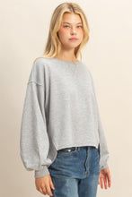Load image into Gallery viewer, Grey Casual Long Sleeve Knit Top (Copy)
