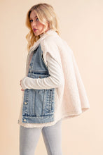 Load image into Gallery viewer, Denim Sherpa Vest
