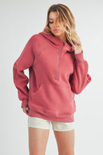 Load image into Gallery viewer, Berry Half-Zip Hoodie
