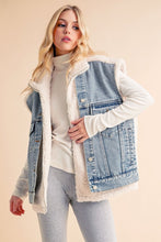 Load image into Gallery viewer, Denim Sherpa Vest
