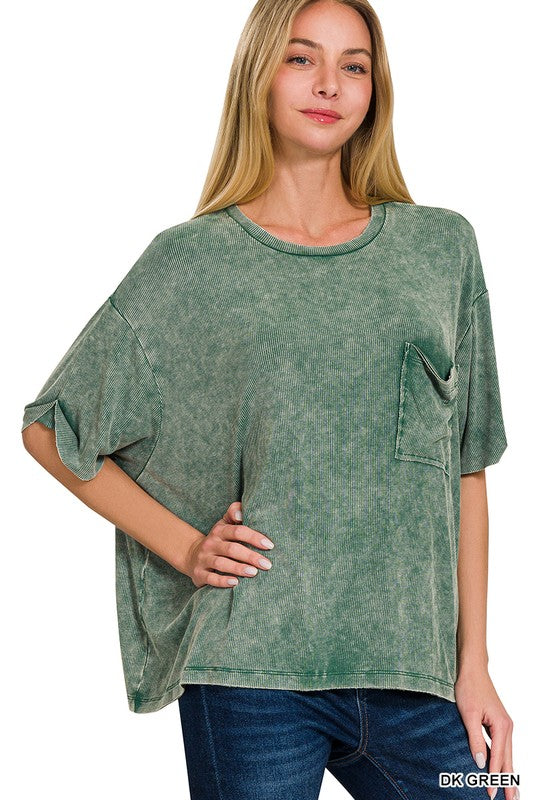 Green Round Neck Top