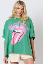 Load image into Gallery viewer, Green Rolling Stones Top
