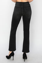 Load image into Gallery viewer, Black High Rise Crop Straight Jeans
