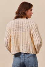 Load image into Gallery viewer, Cream Chunky Sweater Cardigan
