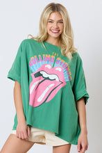 Load image into Gallery viewer, Green Rolling Stones Top
