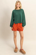 Load image into Gallery viewer, Green Casual Long Sleeve Knit Top

