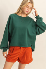 Load image into Gallery viewer, Green Casual Long Sleeve Knit Top

