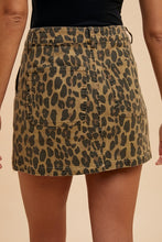 Load image into Gallery viewer, Leopard Cargo Mini Skirt
