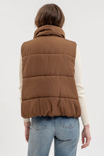 Load image into Gallery viewer, Brown Zip Up Puffer Vest
