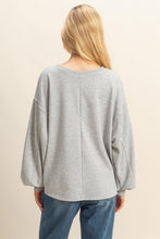 Load image into Gallery viewer, Grey Casual Long Sleeve Knit Top (Copy)

