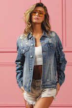 Load image into Gallery viewer, Beads Denim Jacket
