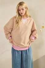 Load image into Gallery viewer, Mocha Striped Top
