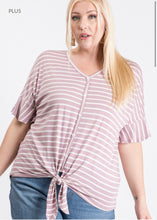 Load image into Gallery viewer, Pretty Days - Mauve Stripe Top
